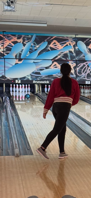 Girl bowling