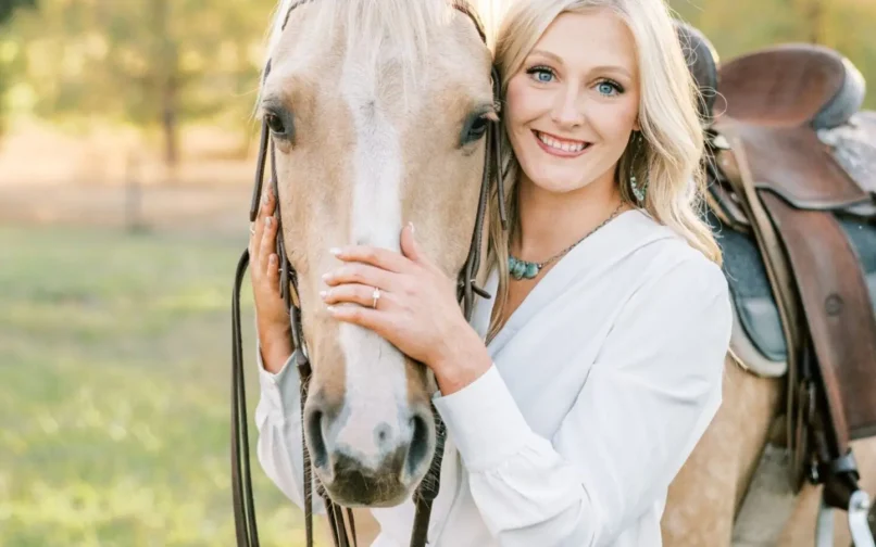 Teacher with a horse image